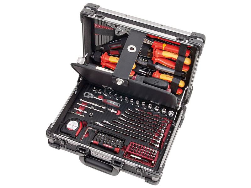 Kraftwerk Werkzeugkoffer Profi-Alu VDE 1/4", 123-teilig