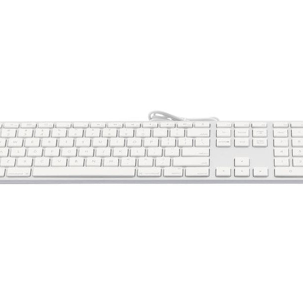 LMP Tastatur KB-1243 Weiss, US-Layout mit Ziffernblock