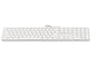 LMP Tastatur KB-1243 Weiss, US-Layout mit Ziffernblock