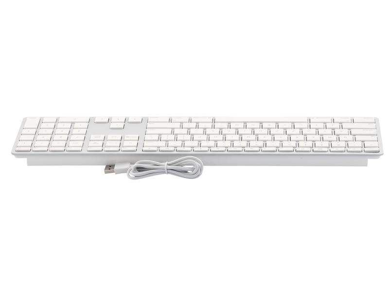 LMP Tastatur KB-1243 Weiss, US-Layout mit Ziffernblock