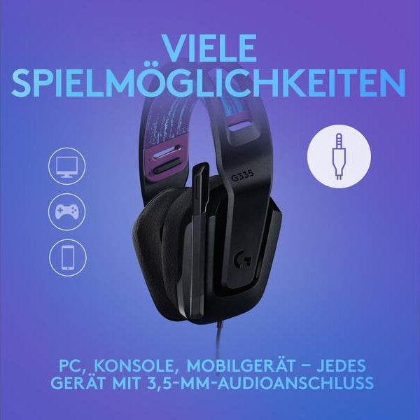 Logitech Headset G335 Gaming Schwarz