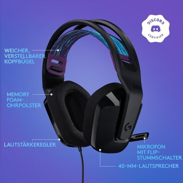 Logitech Headset G335 Gaming Schwarz