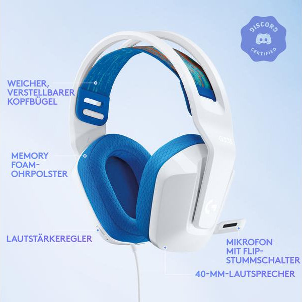 Logitech Headset G335 Gaming Weiss
