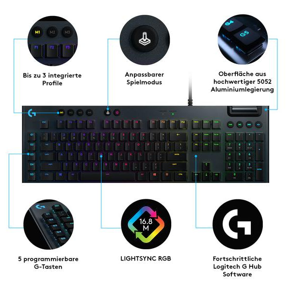 Logitech Gaming-Tastatur G815 GL Tactile