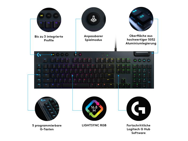 Logitech Gaming-Tastatur G815 GL Tactile