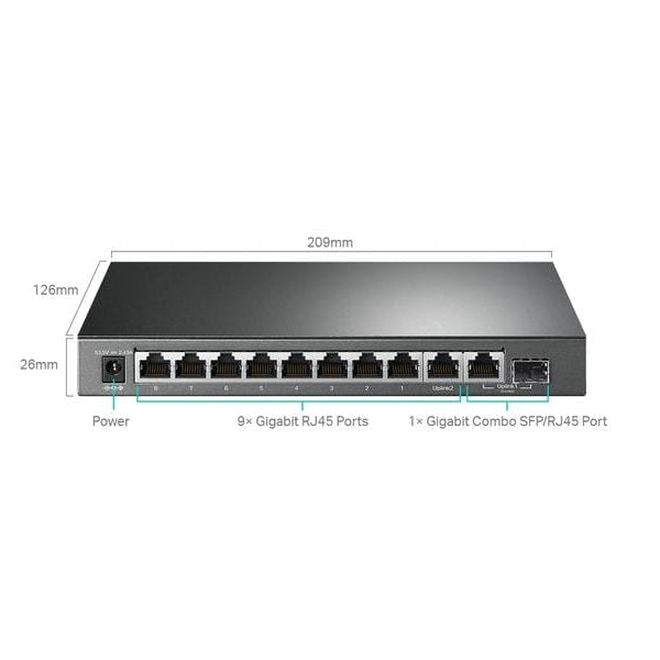 TP-Link PoE+ Switch TL-SG1210MP 9 Port