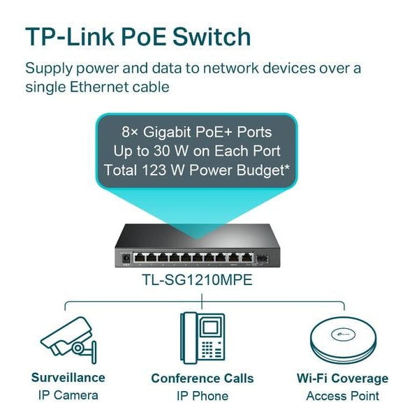 TP-Link PoE+ Switch TL-SG1210MP 9 Port