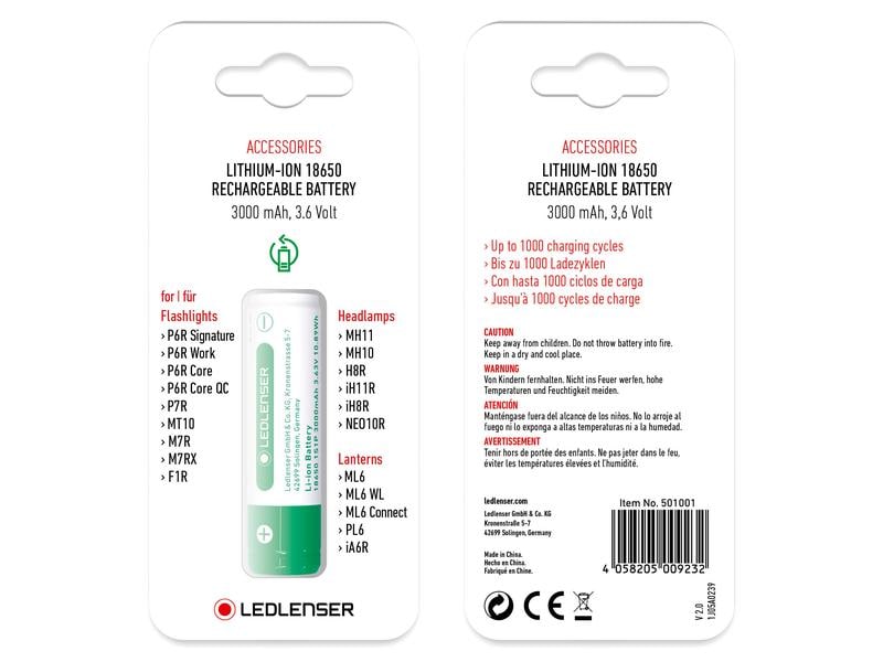 LED LENSER Akku Li-Ion 3000 mAh 3000 mAh