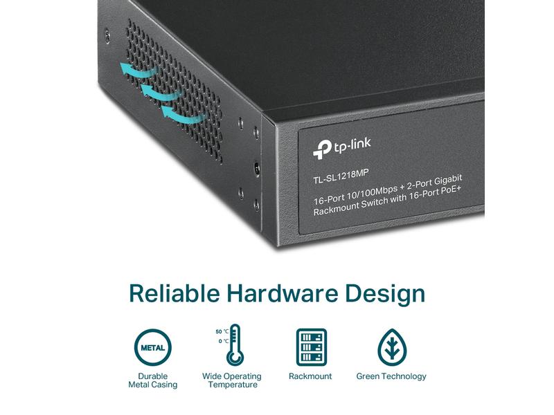 TP-Link PoE+ Switch TL-SL1218MP V2 18 Port
