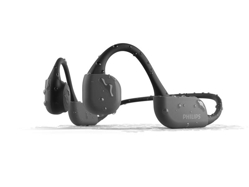 Philips Wireless Bone Conduction Kopfhörer TAA6606BK/00 Schwarz