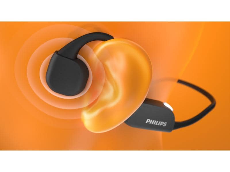 Philips Wireless Bone Conduction Kopfhörer TAA6606BK/00 Schwarz