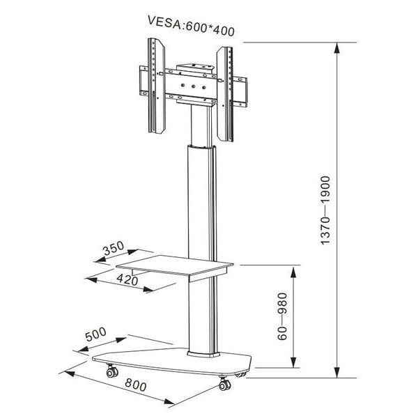 Audioraq TV-Trolley Home Schwarz