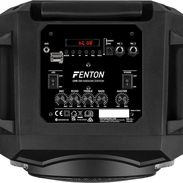 Fenton Lautsprecher LIVE280 Karaoke Maschine Schwarz