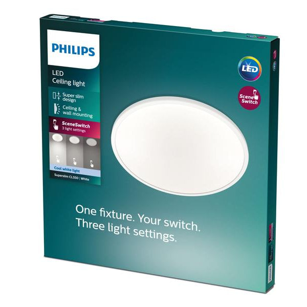 Philips Deckenleuchte LED SceneSwitch CL550 1700 lm 4000K, Weiss