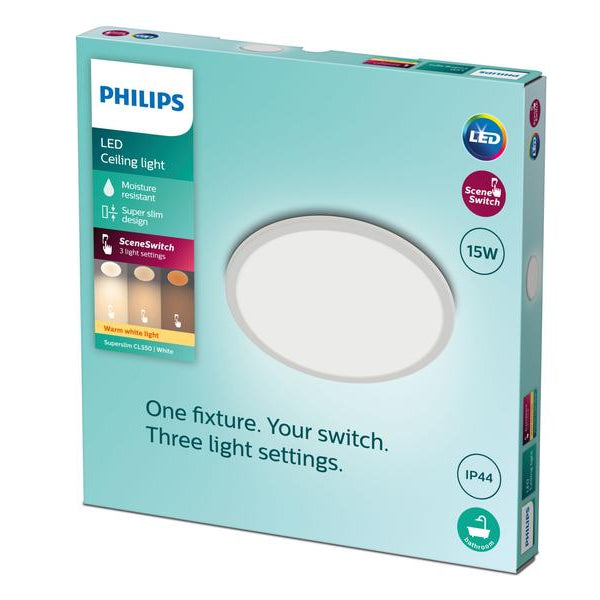 Philips Deckenleuchte LED SceneSwitch CL550 IP44 1300 lm 2700K