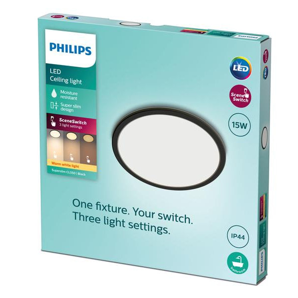 Philips Deckenleuchte LED SceneSwitch CL550 IP44 1300 lm 2700K