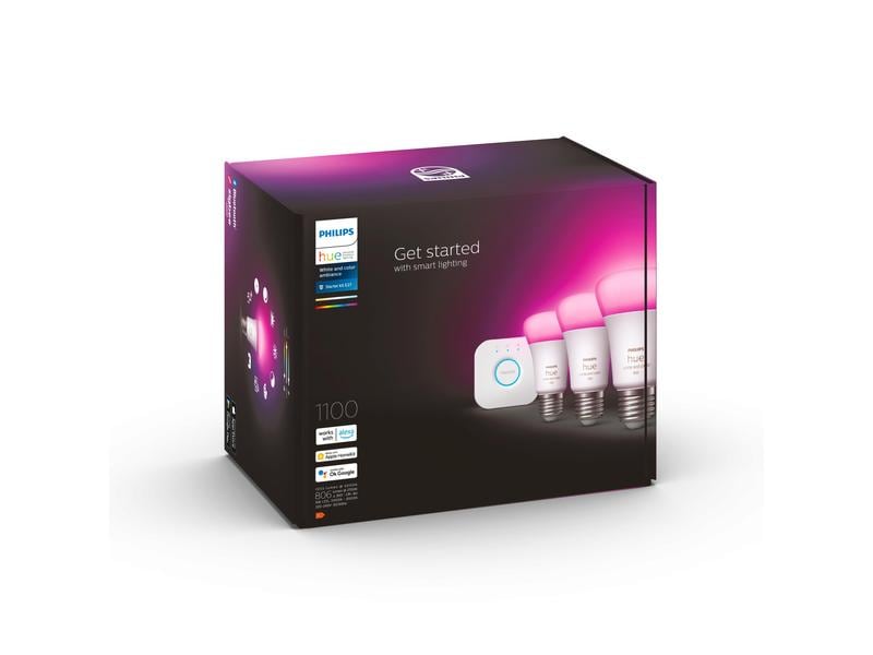 Philips Hue Starterset White & Color Ambiance, 3 x E27, 75 W