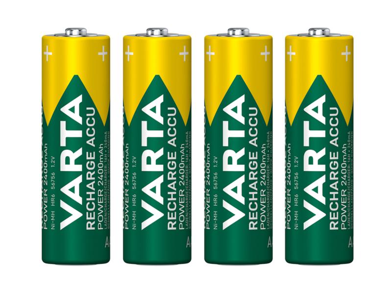 Varta Akku Recharge Accu Power 4x AA 2400 mAh