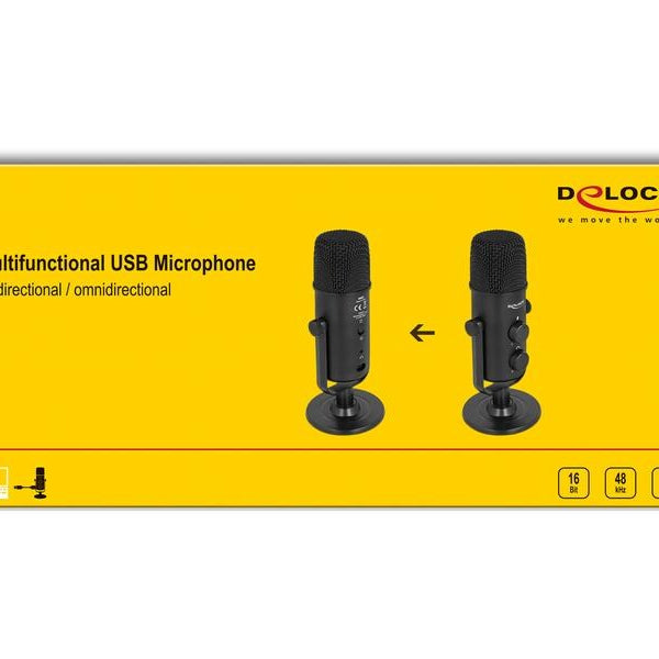 Delock Kondensatormikrofon USB für Streaming, Podcasting
