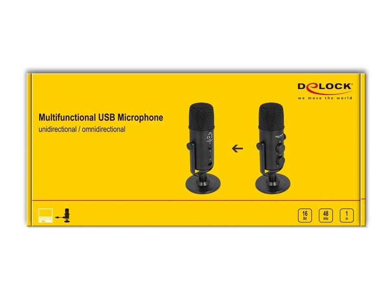 Delock Kondensatormikrofon USB für Streaming, Podcasting