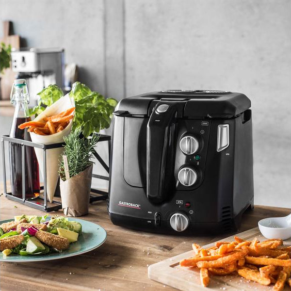 Gastroback Fritteuse Vita-Spin , Schwarz
