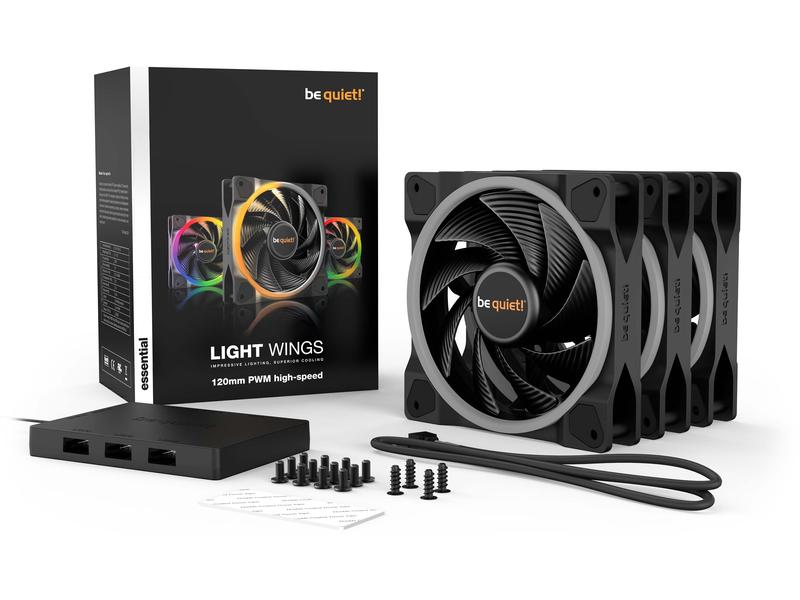 be quiet! PC-Lüfter Light Wings high-speed 120 mm 3er Pack