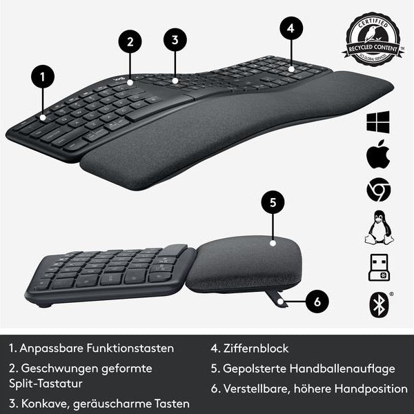 Logitech Tastatur Ergo K860