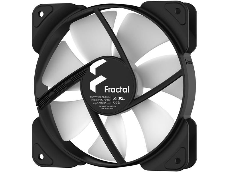 Fractal Design PC-Lüfter Aspect 12 RGB PWM Schwarz 3 Stück