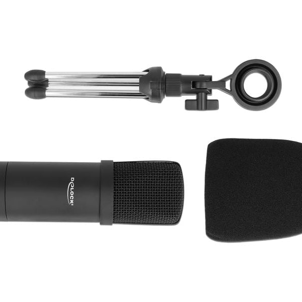 Delock Kondensatormikrofon Professionell USB mit Tischständer