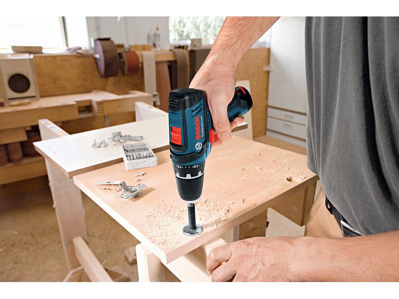 Bosch Professional Akku-Bohrschrauber GSR 12 V-15 + L-Boxx Clic&amp;go Solo