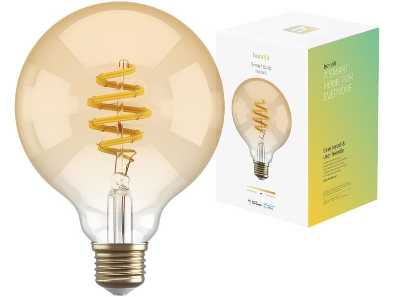 Hombli Smart Bulb Amber, Filament, 5.5W, E27, G95, klar