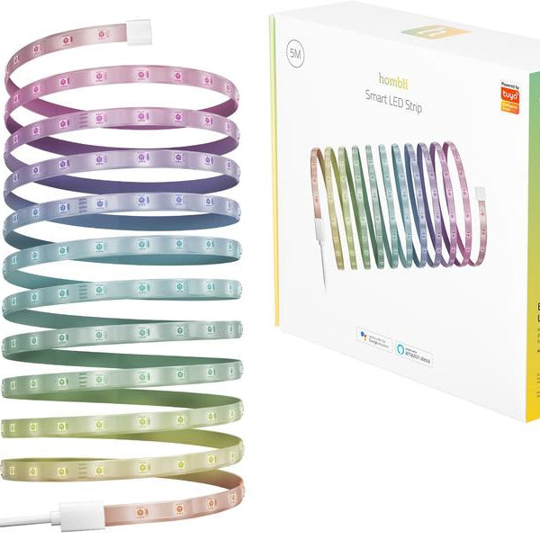 hombli LED Stripe Smart, RGB, 5 m, Weiss