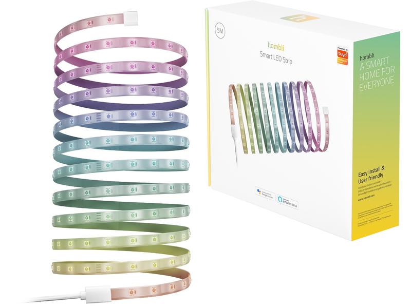 hombli LED Stripe Smart, RGB, 5 m, Weiss