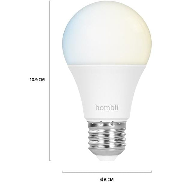 hombli Leuchtmittel Smart Bulb, E27, 9W, CCT, 1+1 Pack