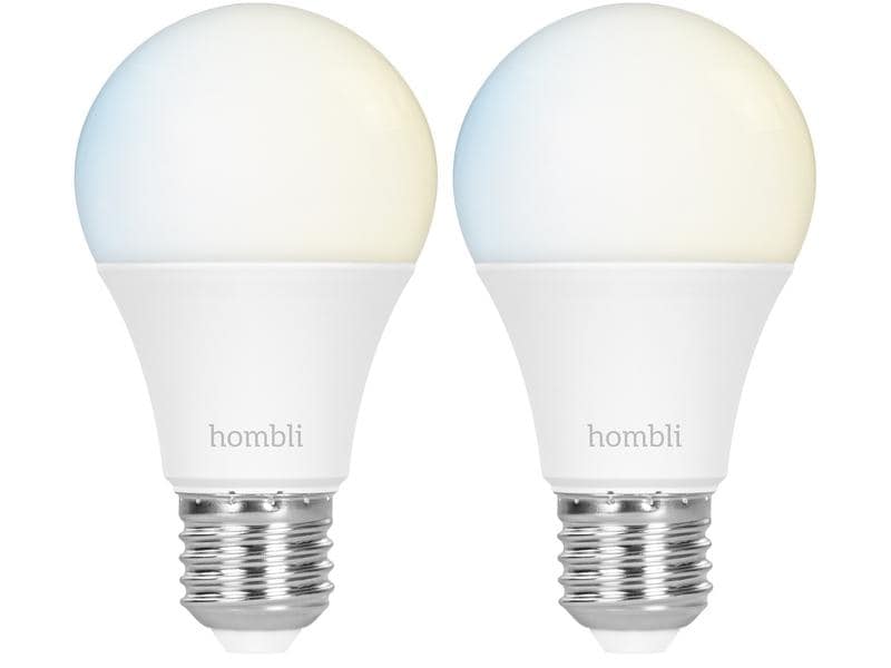 hombli Leuchtmittel Smart Bulb, E27, 9W, CCT, 1+1 Pack