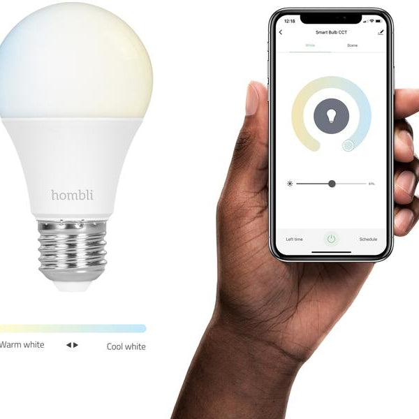 hombli Leuchtmittel Smart Bulb, E27, 9W, CCT, 1+1 Pack