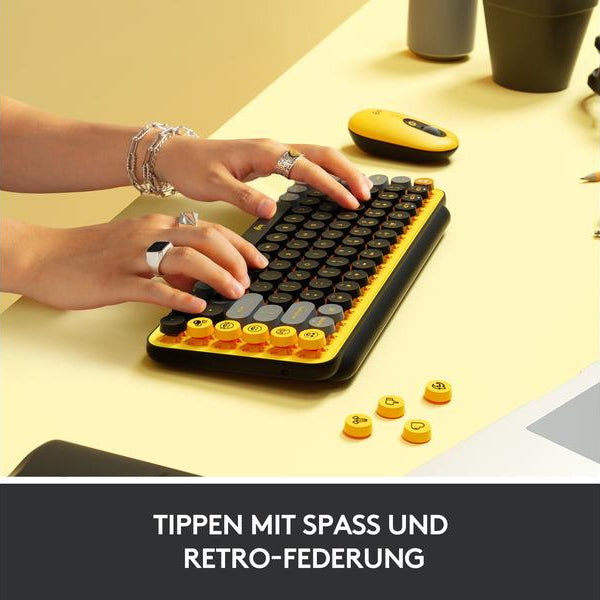 Logitech Tastatur POP Keys Blast Yellow