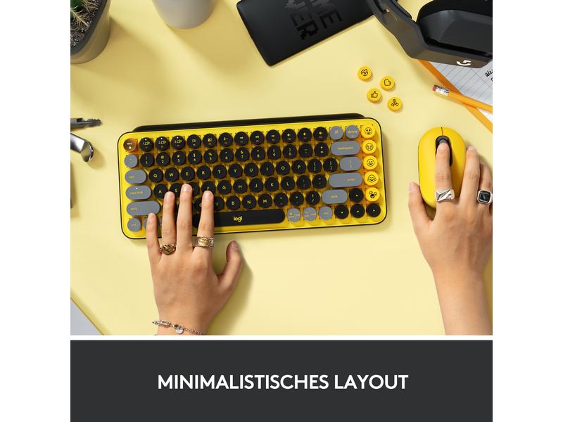 Logitech Tastatur POP Keys Blast Yellow