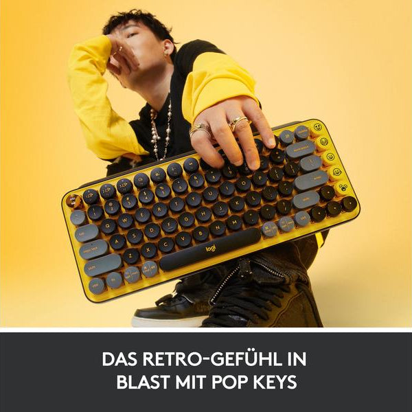 Logitech Tastatur POP Keys Blast Yellow