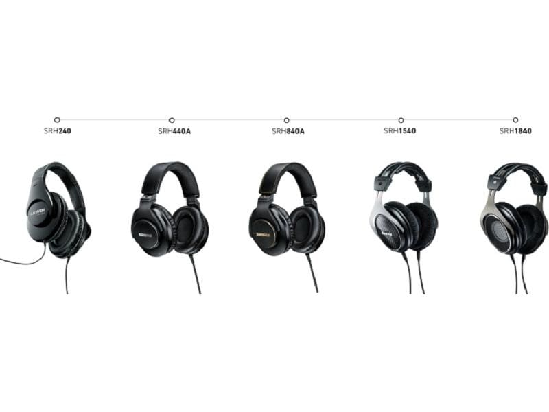 Shure Over-Ear-Kopfhörer SRH840A Schwarz