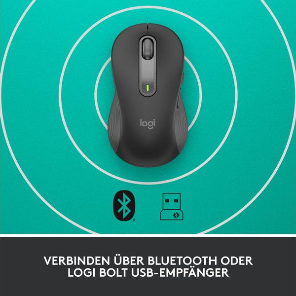 Logitech Maus Signature M650 L left Graphite