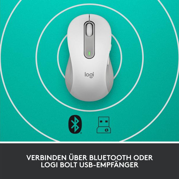 Logitech Maus Signature M650 L left Weiss