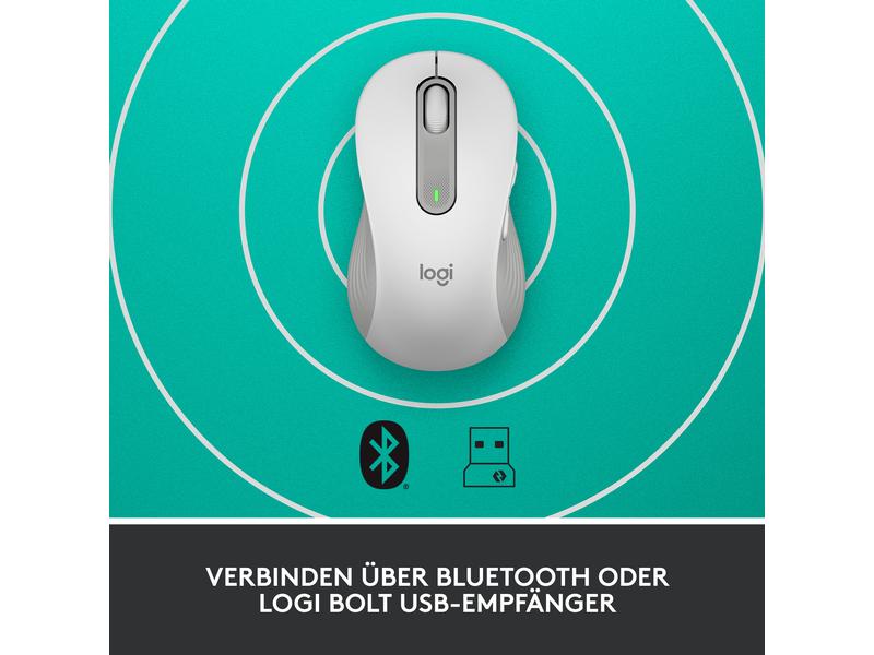 Logitech Maus Signature M650 L left Weiss