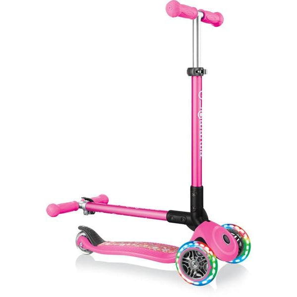 GLOBBER Scooter Primo Foldable Fantasy Lights Pink