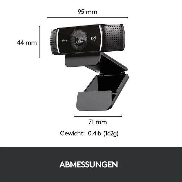 Logitech Webcam C922 Pro Stream , mit Stativ, Full-HD 1080p, USB