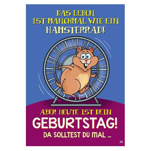 Depesche Musikkarte beweglich Geburtstag Hamsterrad