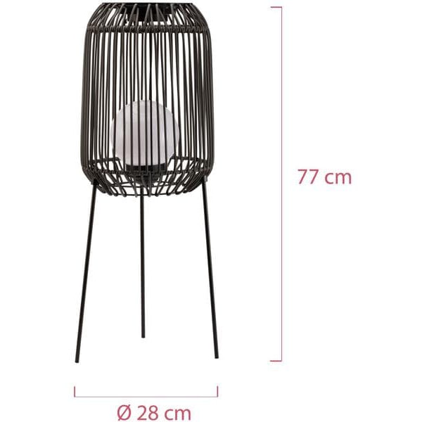 Pauleen Stehleuchte Solar Sunshine Coziness, Schwarz / Grau