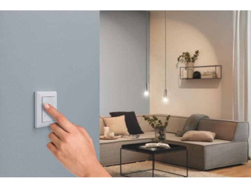 Paulmann Funk-Wandtaster ZigBee On / Off / Dimmer, Weiss