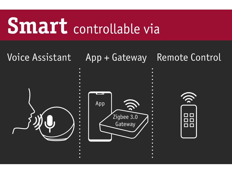 Paulmann Funk-Wandtaster ZigBee On / Off / Dimmer, Weiss