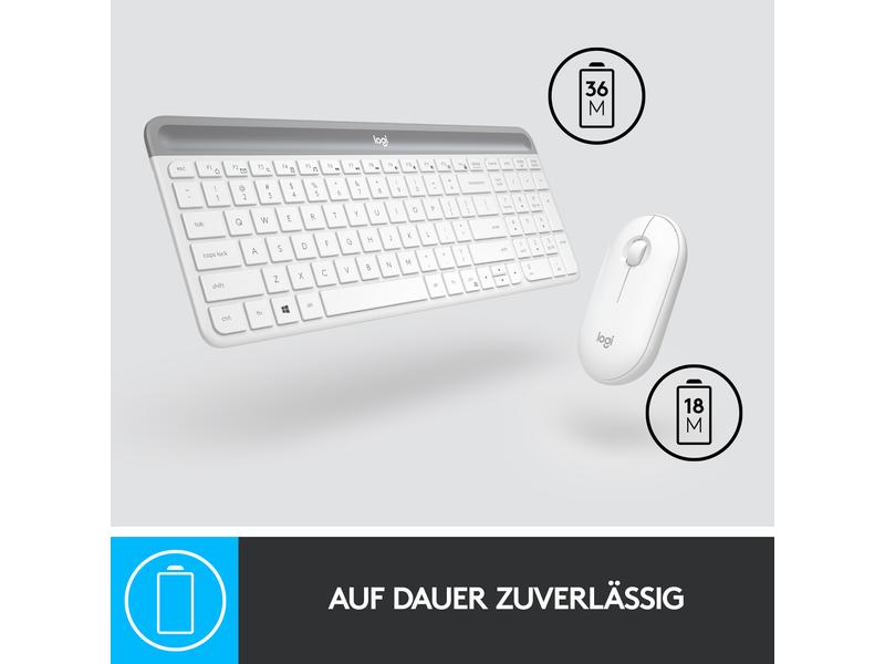 Logitech Tastatur-Maus-Set MK470 White